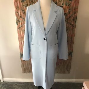 Express Baby Blue Duster Coat size S